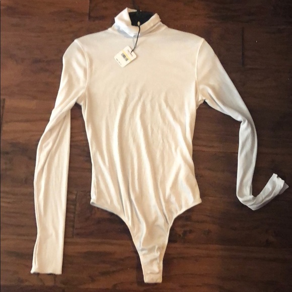 Free People Tops - Free People medium white turtleneck bodysuit